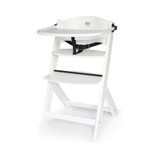 Kinderkraft Enock Wooden Highchair - White