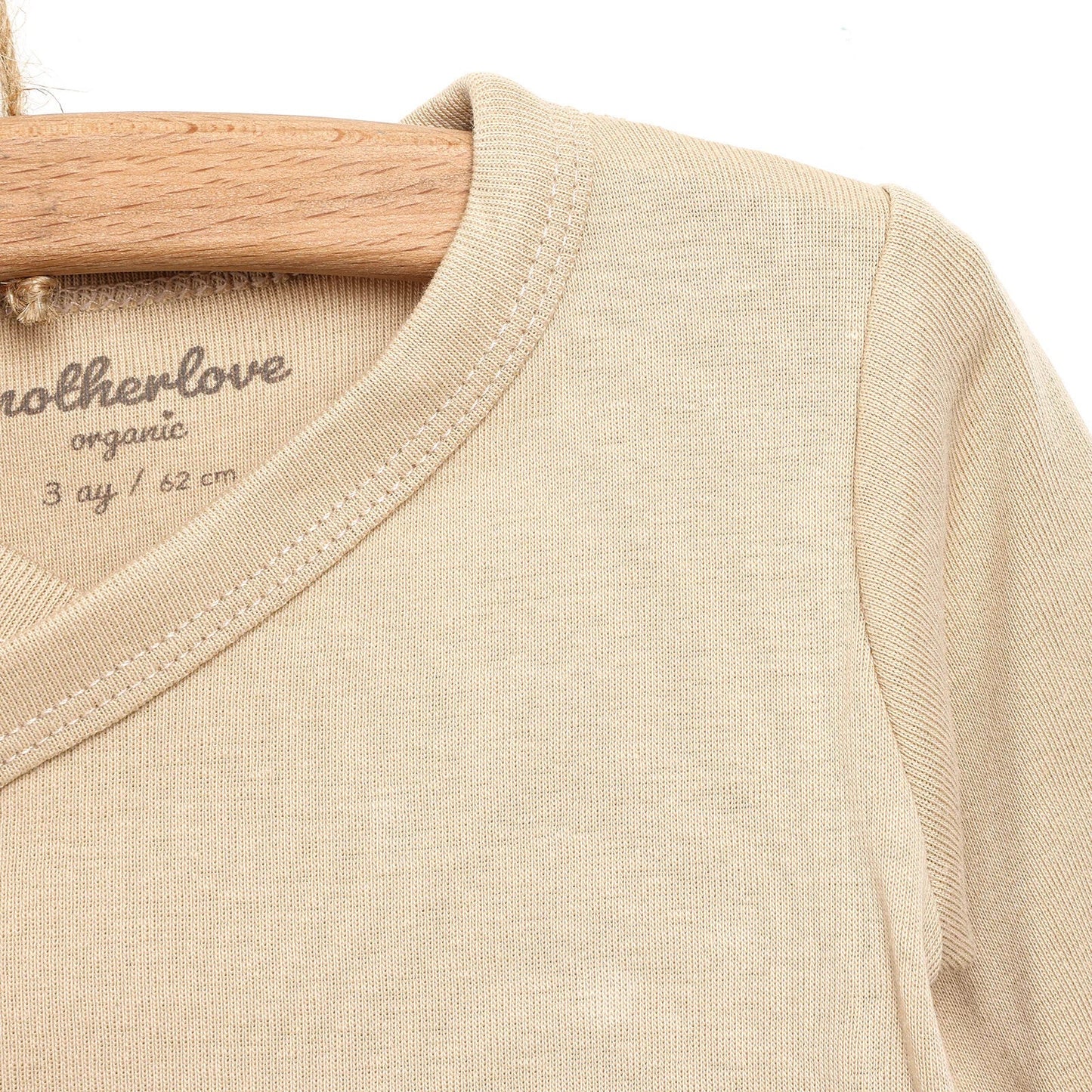 Motherlove Newborn Organic Sleeve Bodysuit - Beige