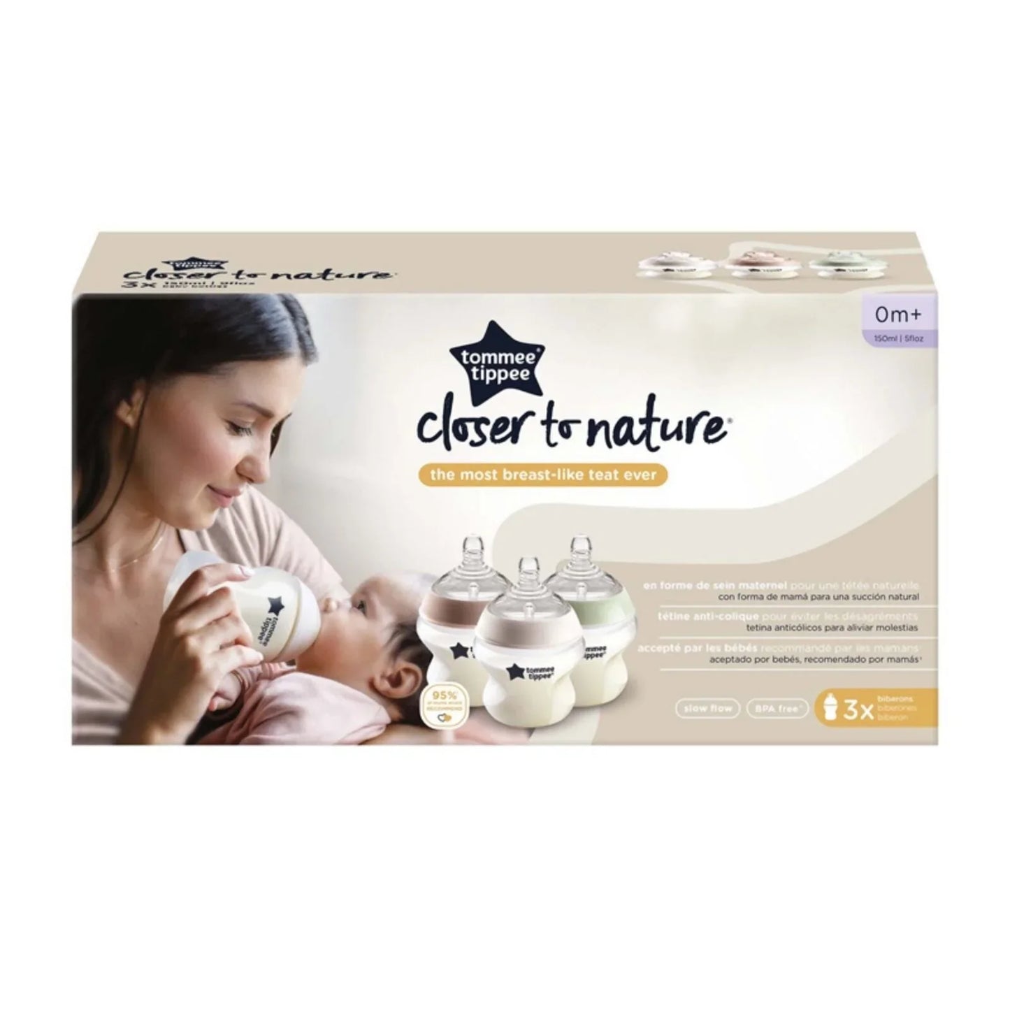 Tommee Tippee Closer To Nature Bottle 150ml Pack of 3