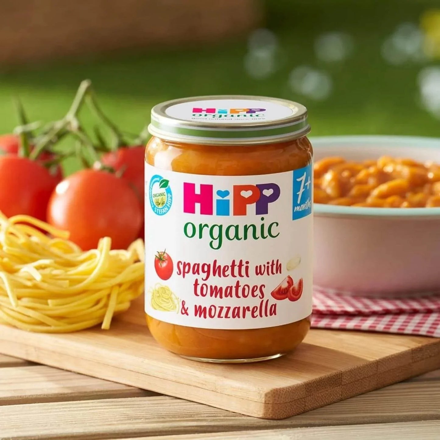 HiPP Organic Spaghetti with Tomatoes & Mozzarella Baby Food Jar 7+ months 190g