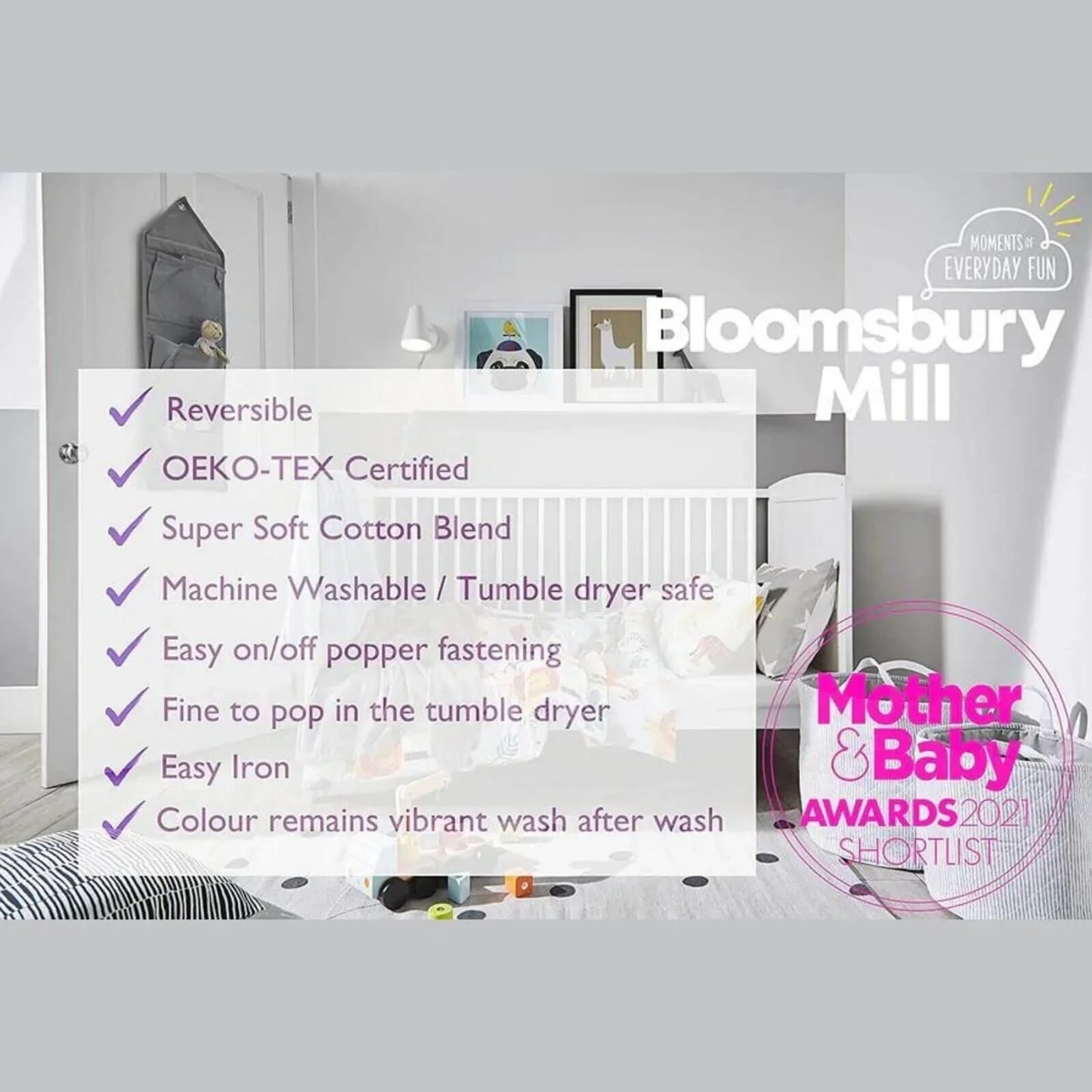 Bloomsbury Mill Single Duvet Set - Dinosaur World