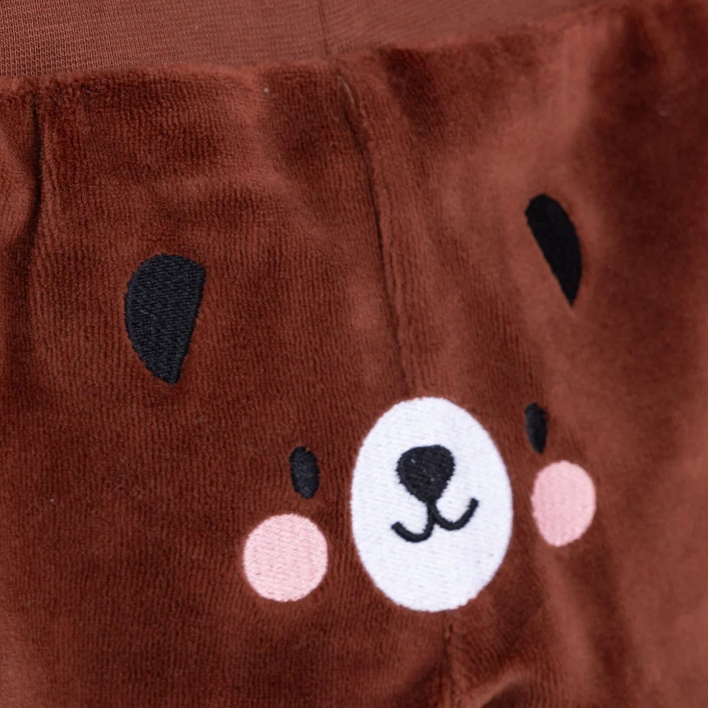 HelloBaby Unisex Velvet Footed Bottom - Brown