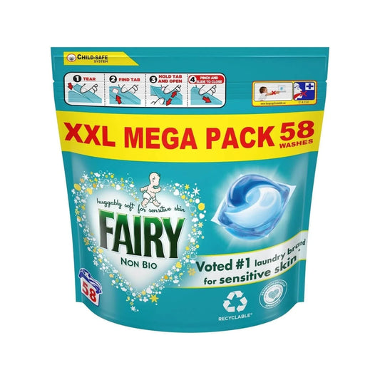 Fairy Non Bio Pods for Sensitive Skin 58 Tablets