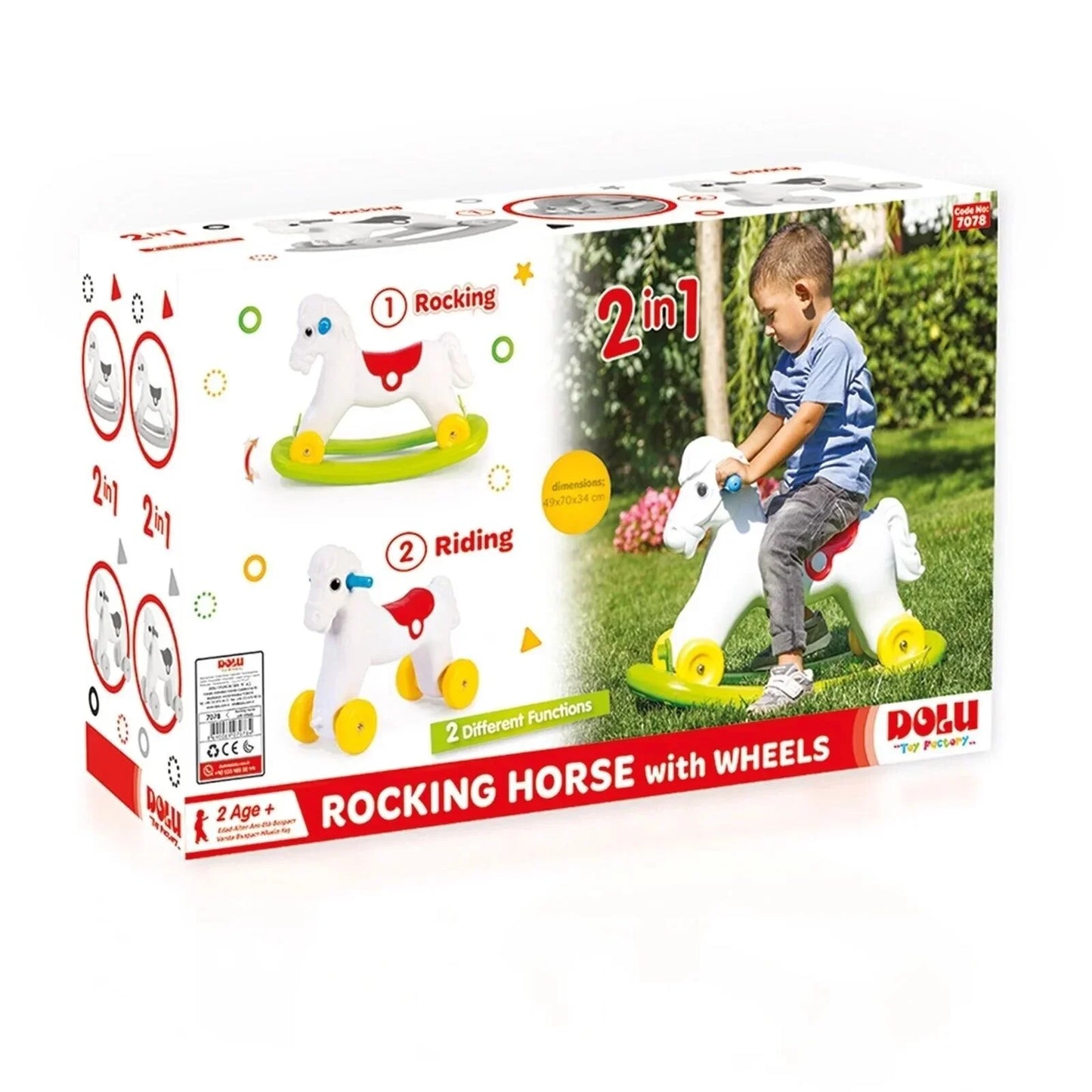 Dolu Rocking Horse with Wheels