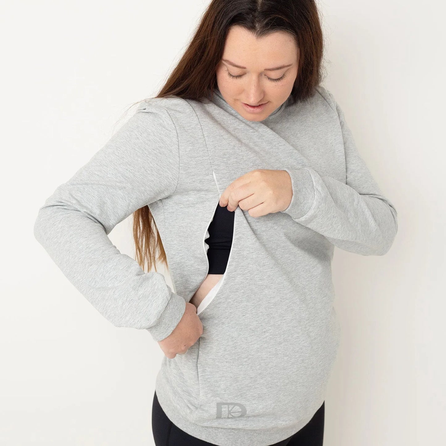 Latched Nursing Crew Sweatshirt - Grey