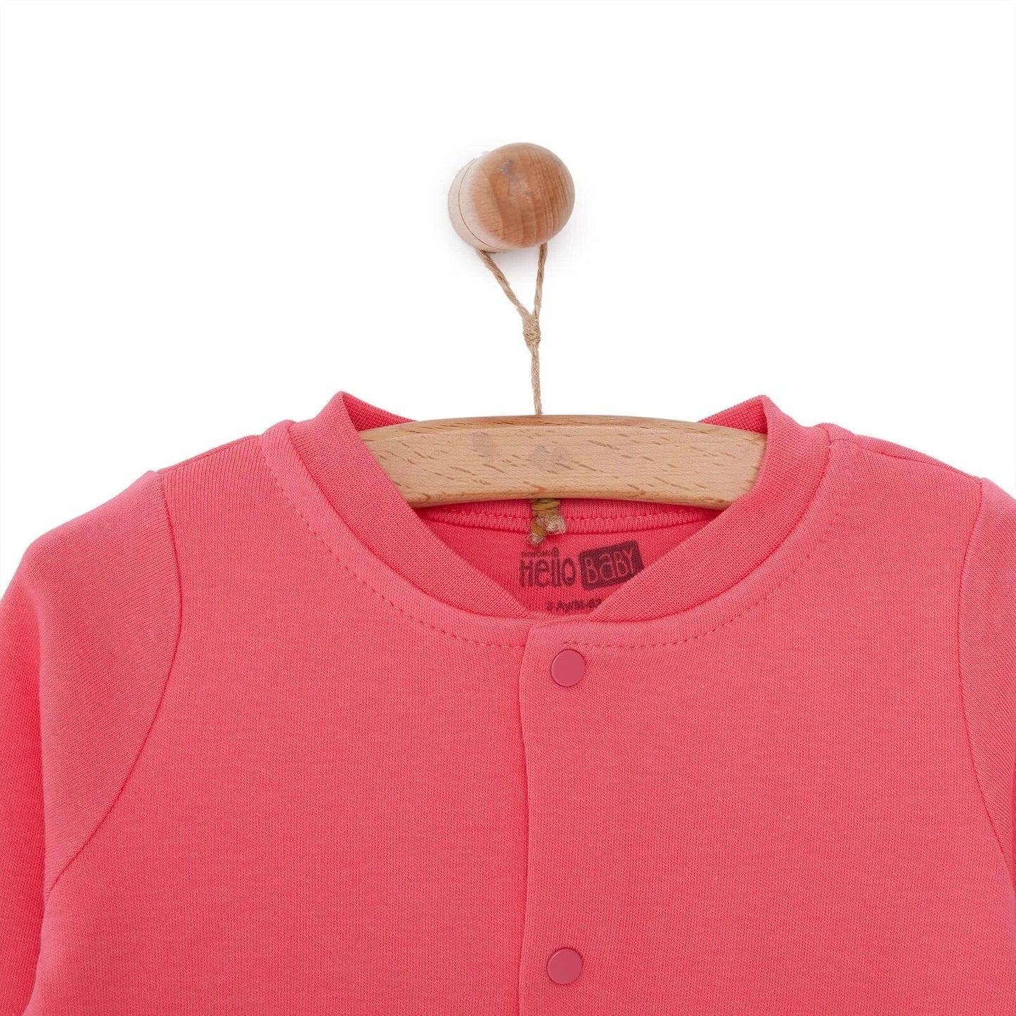 HelloBaby Basic Rib Cardigan - Dark Pink