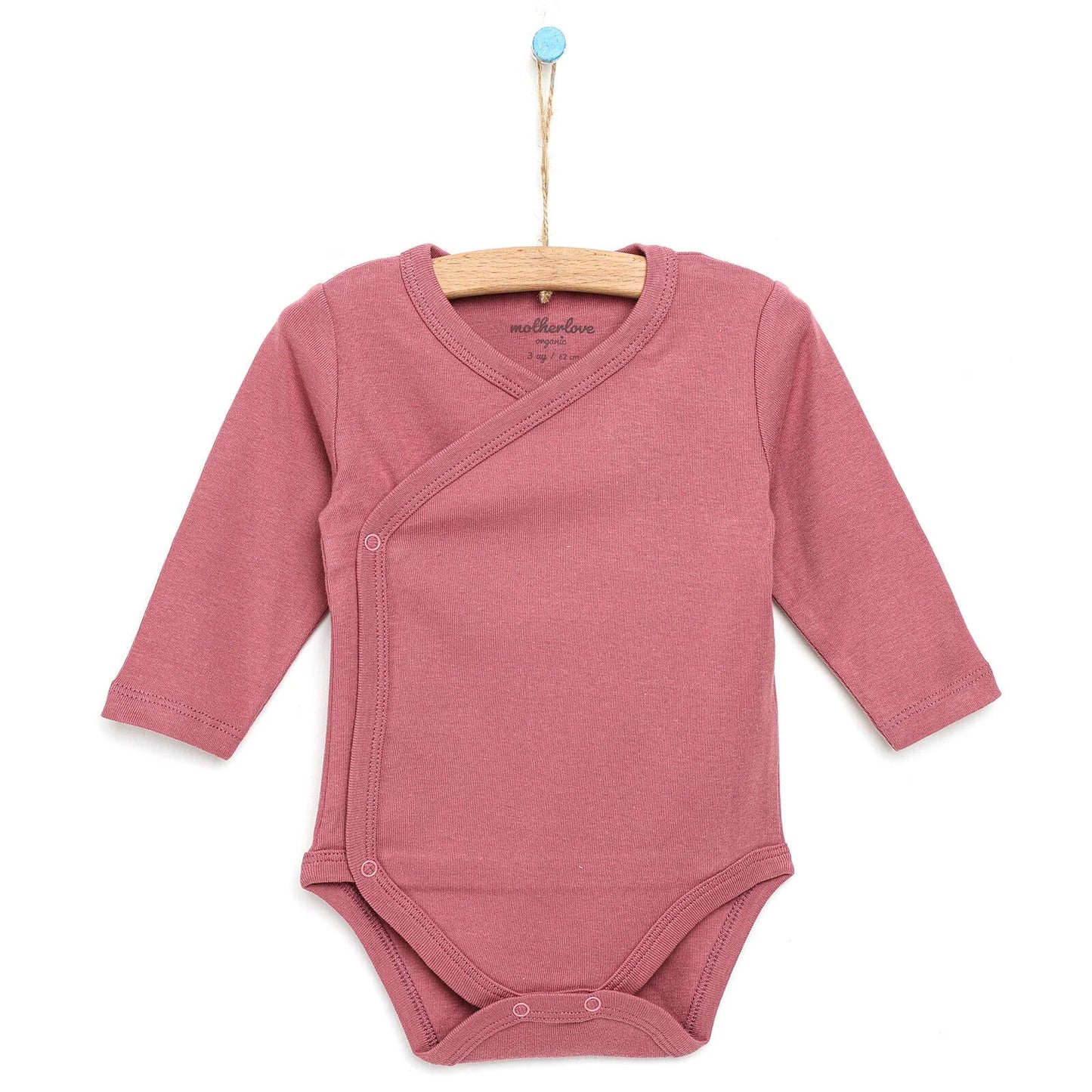 Motherlove Newborn Organic Sleeve Bodysuit - Dark Pink