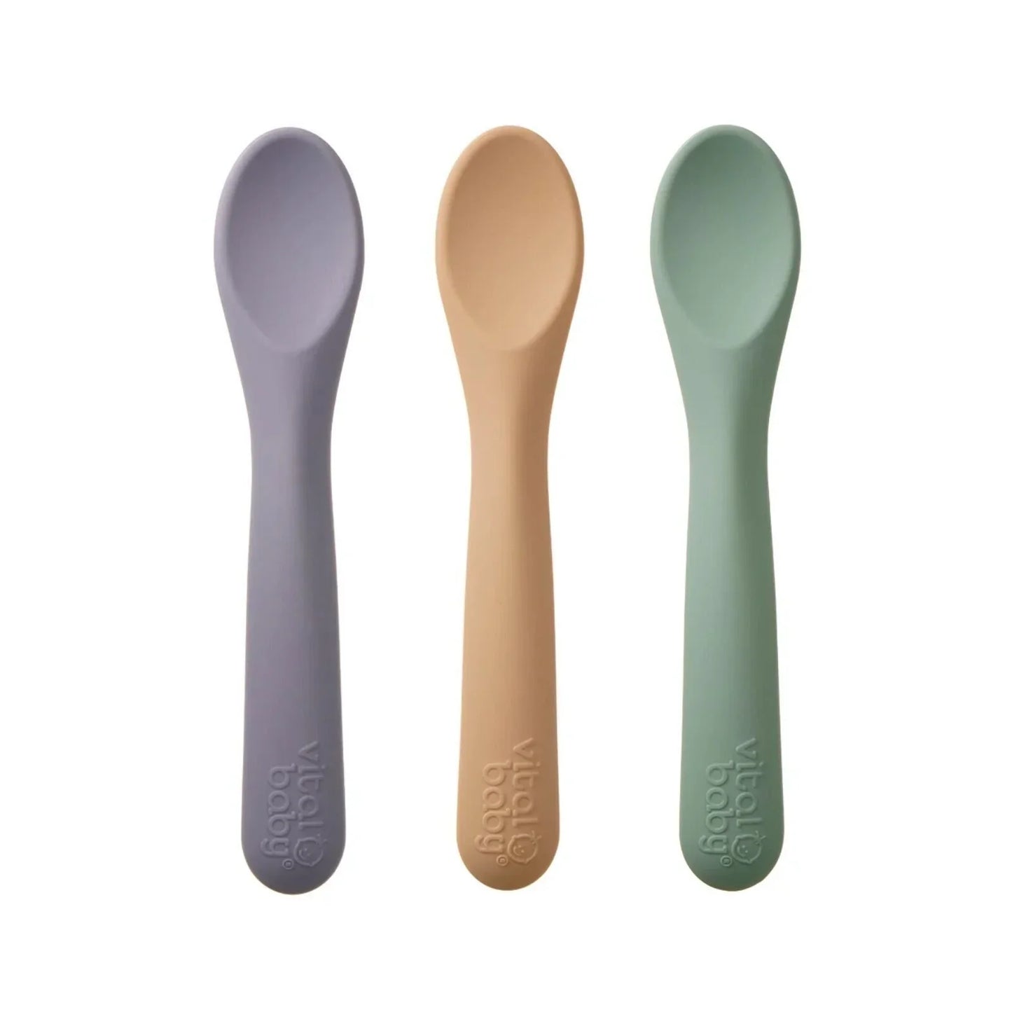 Vital Baby Nourish Silicone Spoons Pack of 3 - Pastel