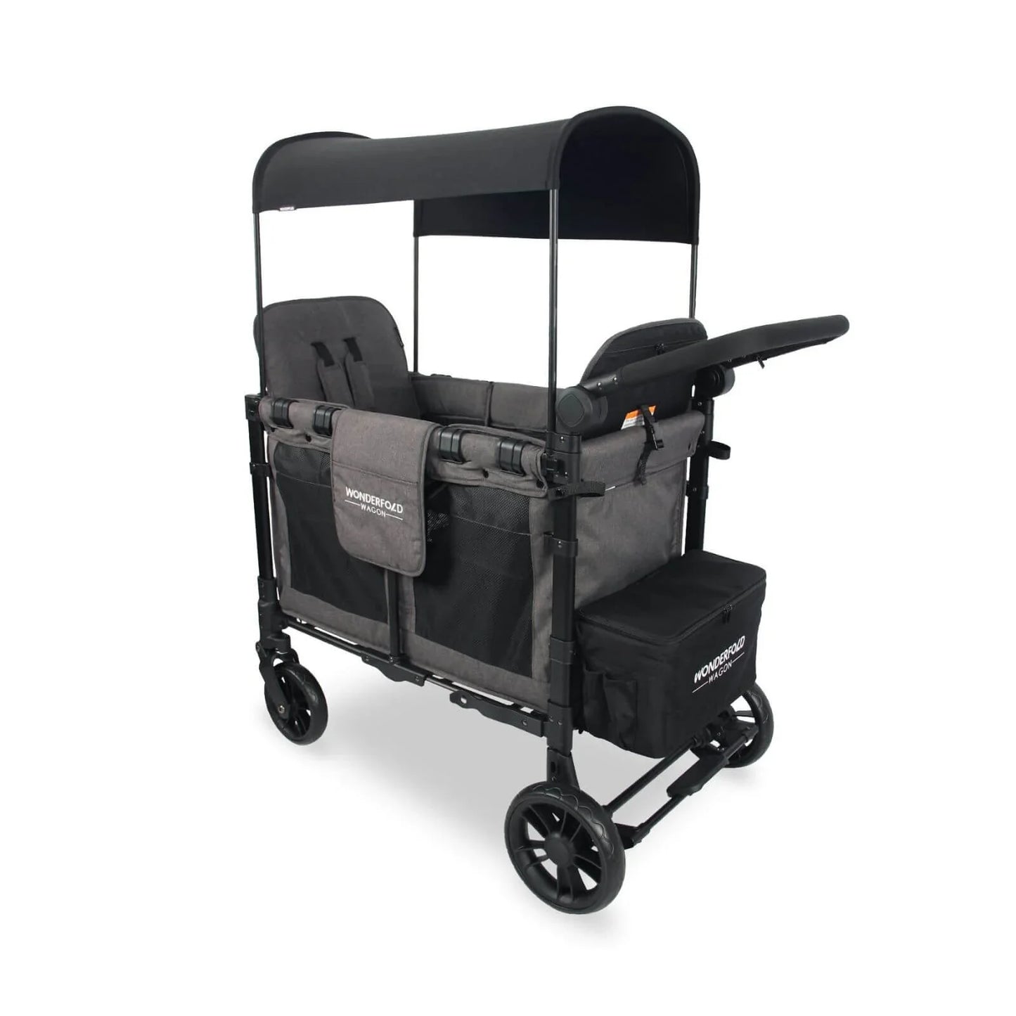 Wonderfold W2 Elite Double Stroller Wagon - Charcoal Grey