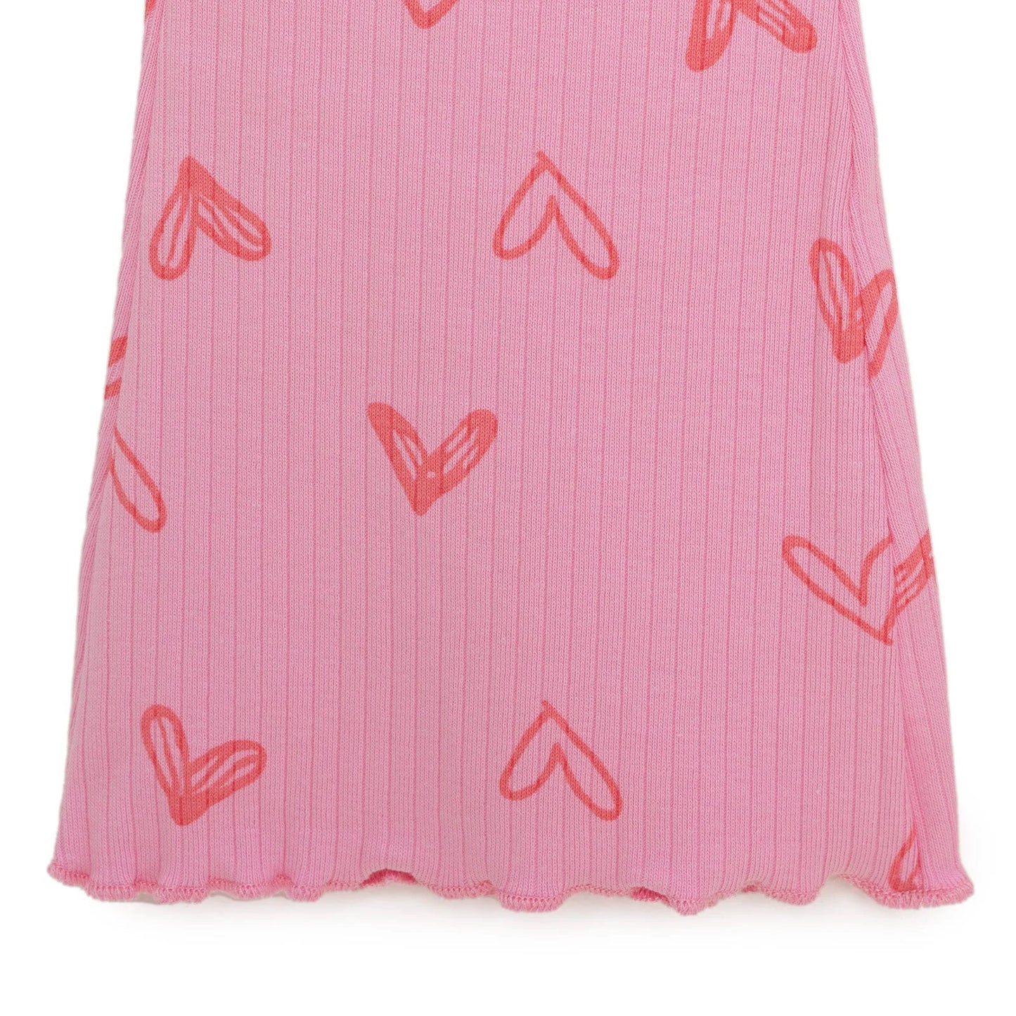 HelloBaby Girl Heart Patterned Flare Leggings - Pink