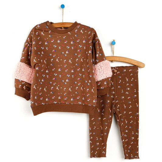 Tuffy Sweatshirt-Leggings - Light Brown