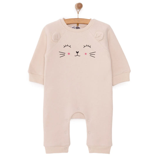 HelloBaby Newborn Girl Figure Jumpsuit - Beige