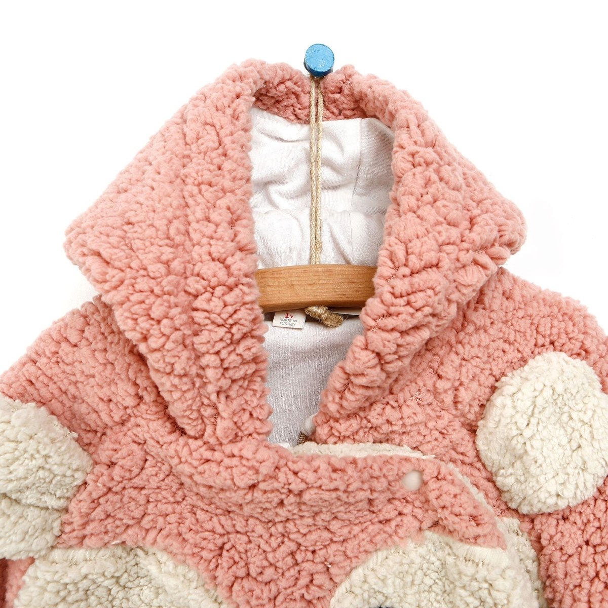 Midimod Newborn Deer Figure Welsoft Footed Jumpsuit - Light Rose