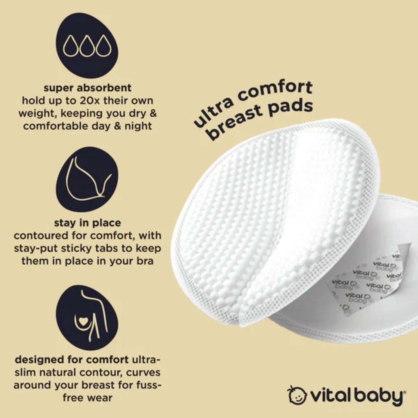 Vital Baby Nurture Ultra Comfort Breast Pads 56 pcs