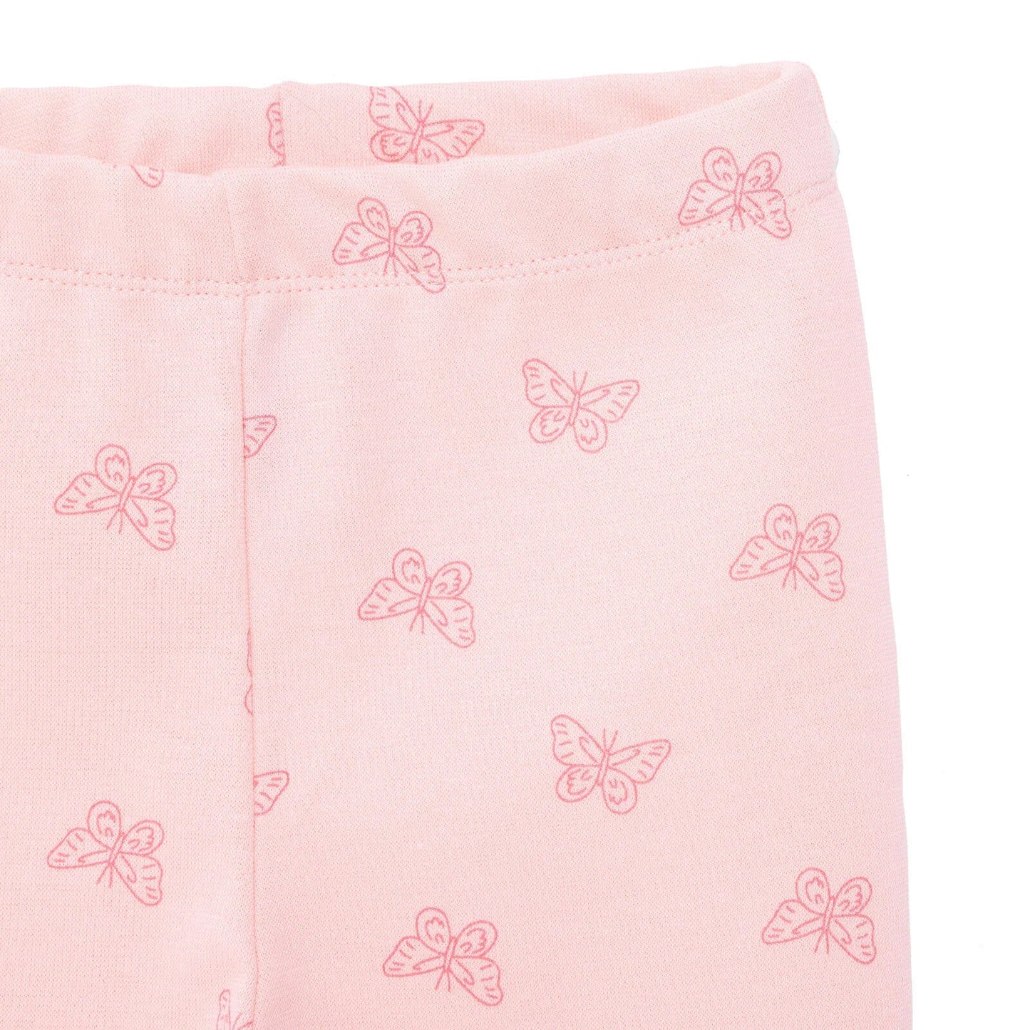 HelloBaby Basic Girl Butterfly Patterns Leggings - Light Pink
