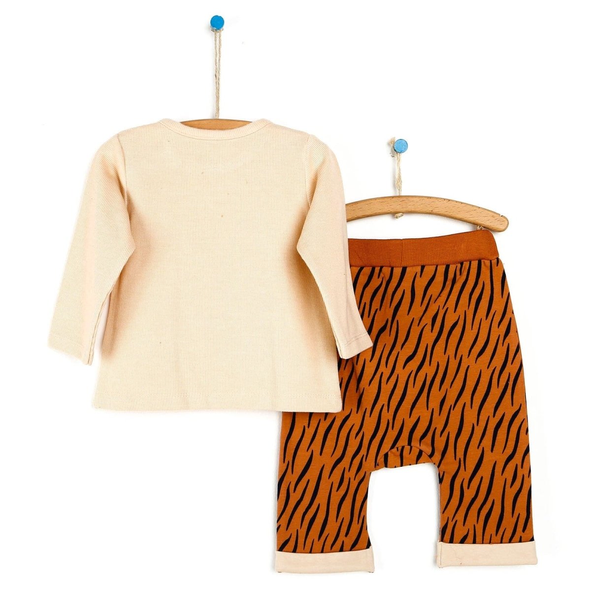 HelloBaby Sweatshirt-Vest-Bottom - Brown