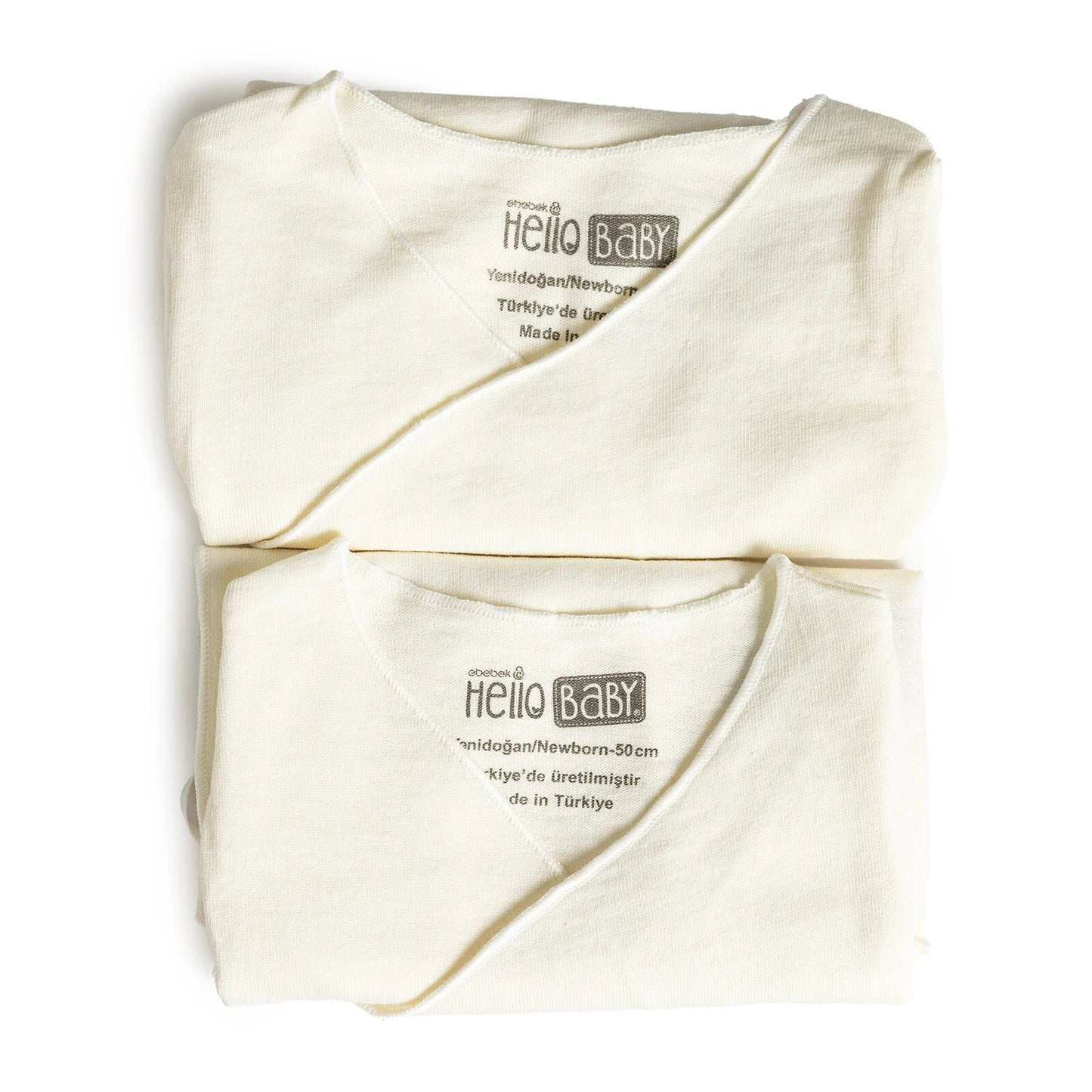 HelloBaby Wrapover Top 2-Pack - Ecru