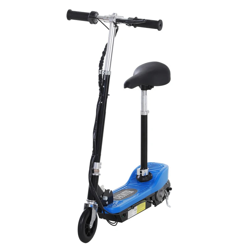 HOMCOM Outdoor Ride On Powered Scooter for kids Sporting Toy 120W Motor Bike 2 x 12V Battery in Blue-0