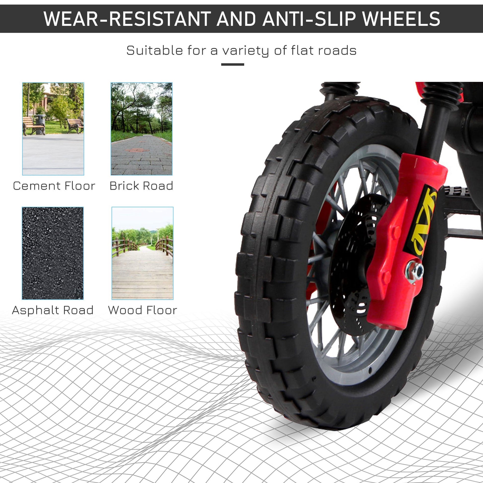 HOMCOM Electrifying Ride: 6V Motorbike for Petite Thrill-Seekers, Battery-Powered Scarlet Scooter-4