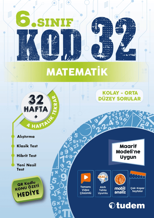6. Sınıf Matematik Kod 32 - Tudem Eğitim Yayınları Kitap