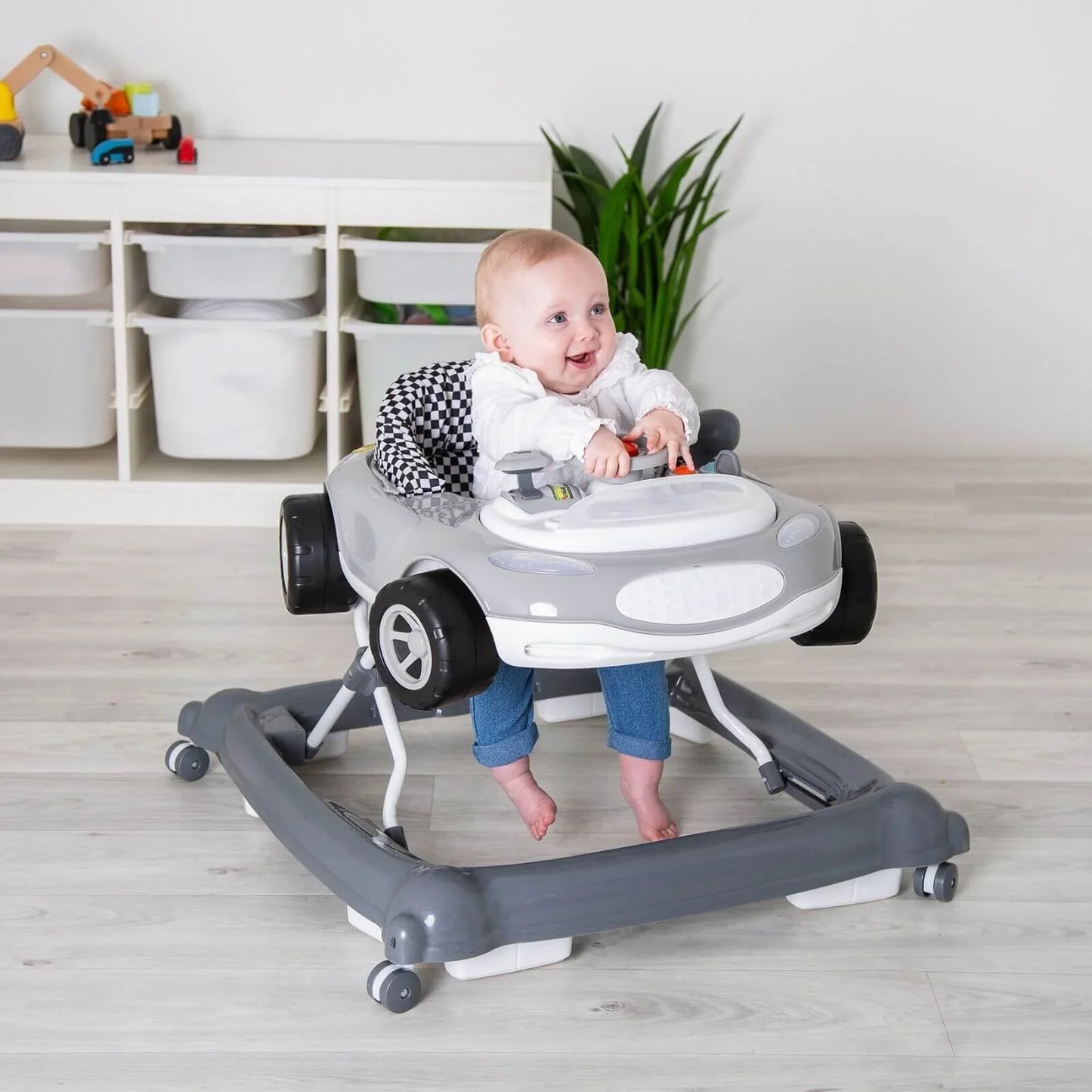 Red Kite Baby Go Round Race Sporty Car Electronic Walkers - Grey