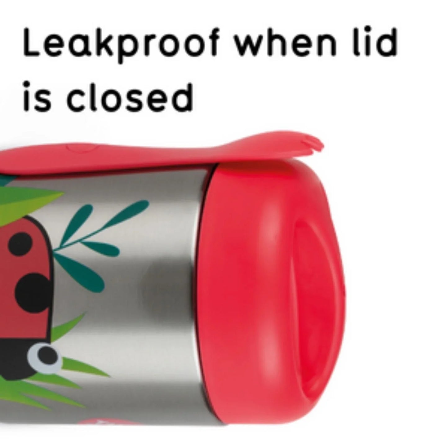 TUM TUM Thermal Food Flask with Magnetic Spork - Ladybird