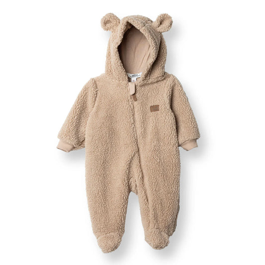 Midimod Newborn Welsoft Footed Jumpsuit - Light Brown