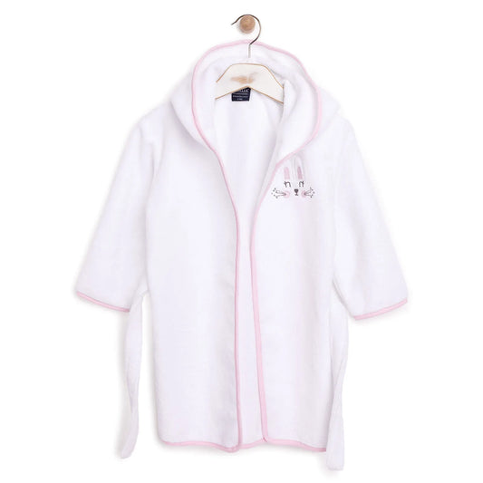 Mollia Girl Baby Bathrobe - White