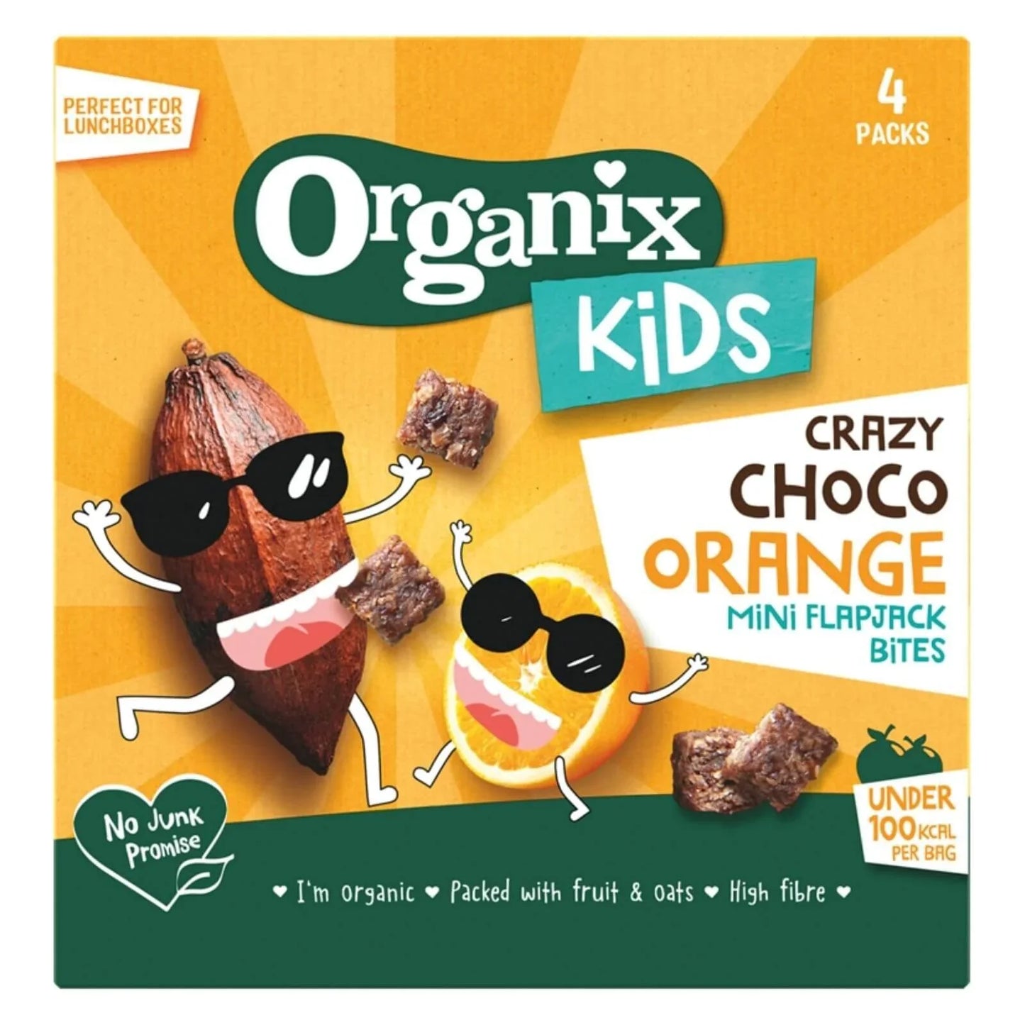 Organix Kids Crazy Choco Orange Mini Flapjack Bites 3+ years 92g (4x23g)