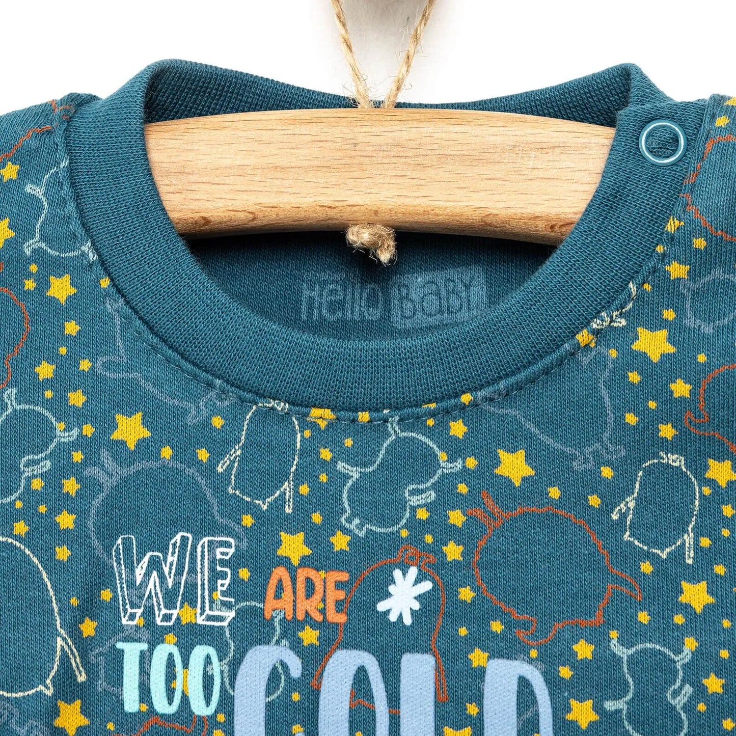 HelloBaby Basic Winter Themed Baby Tracksuit - Dark Blue