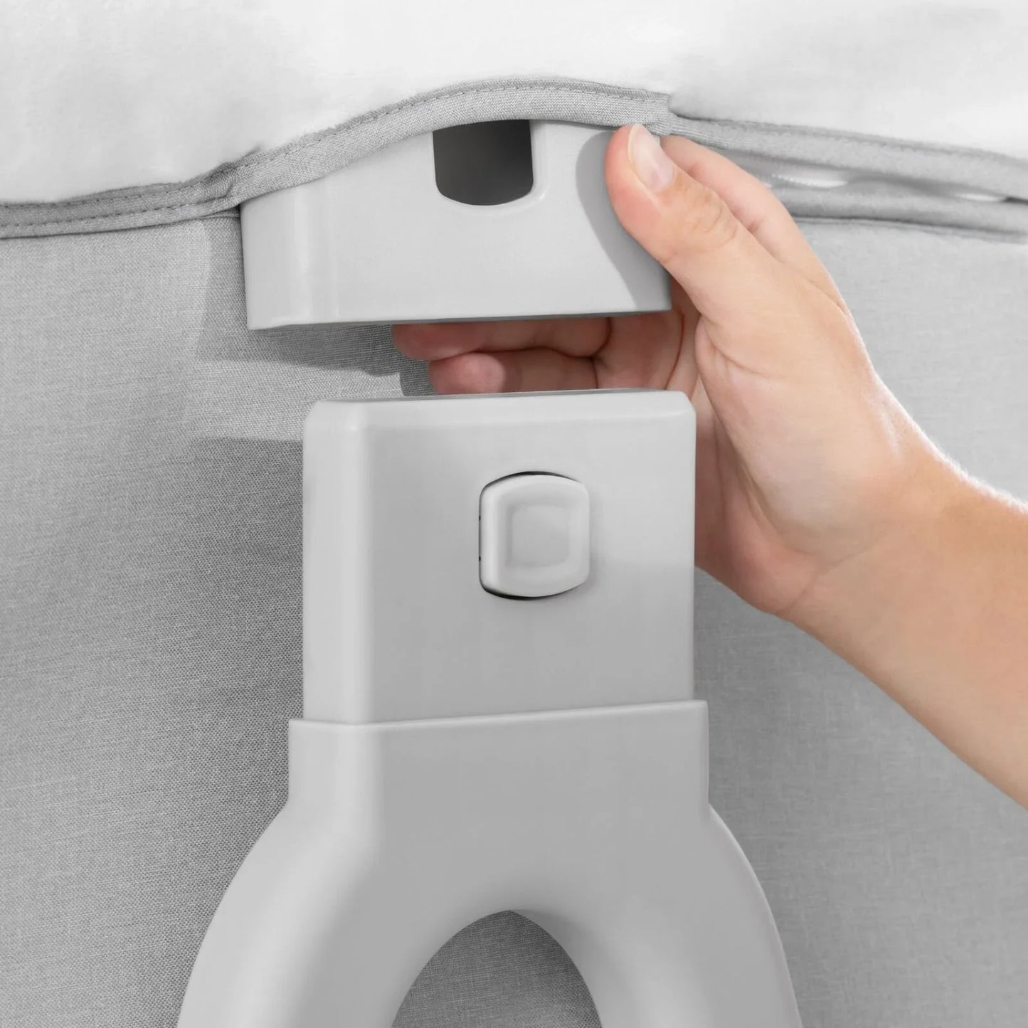 Hauck Face to Me 2 Bedside Crib - Melange Grey