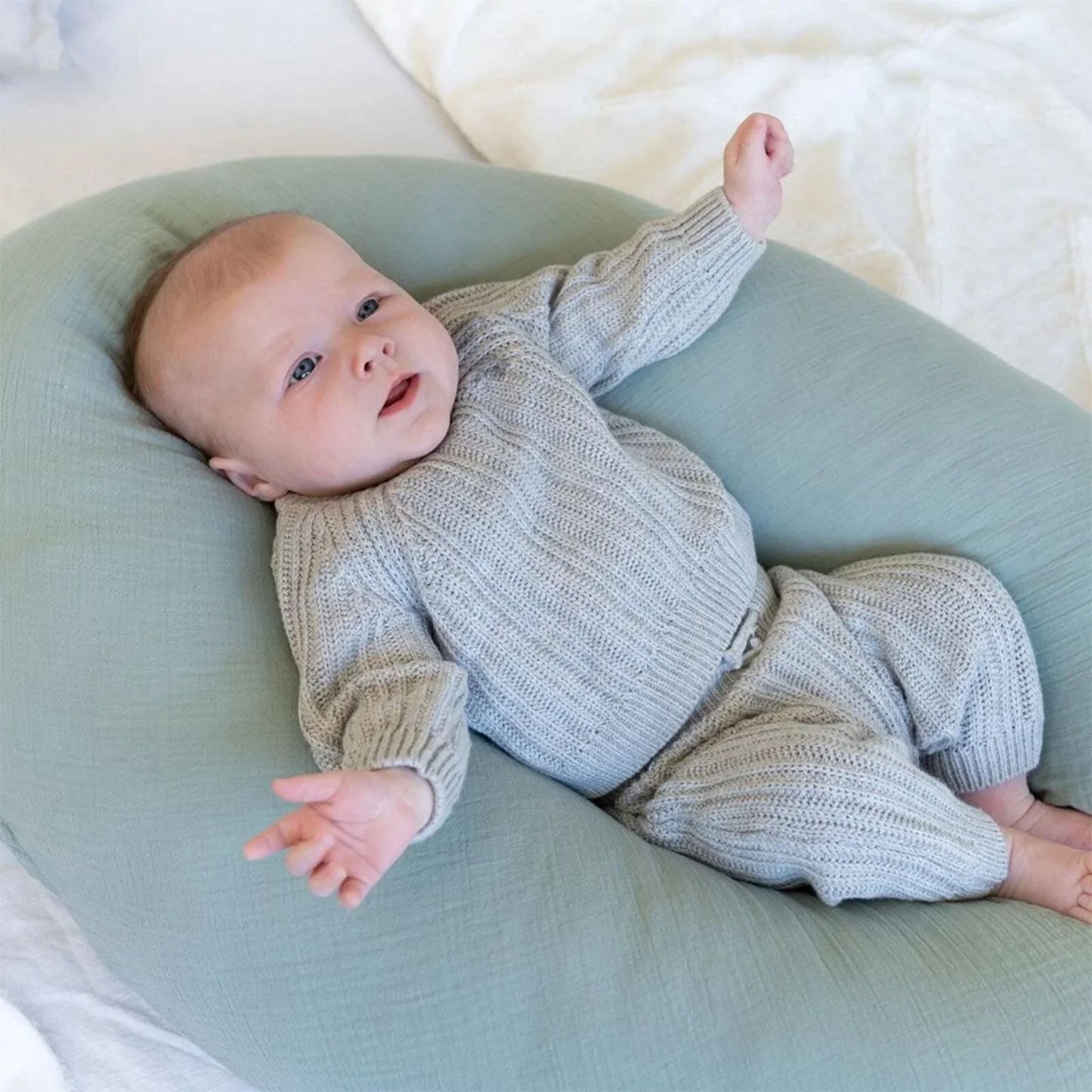 Doomoo Comfy Big Muslin Maternity Pillow - Green