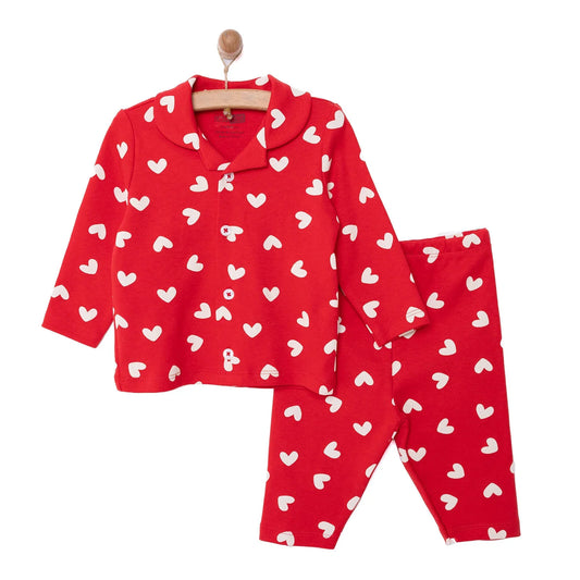HelloBaby Girl Long Sleeve Pyjamas Set - Red