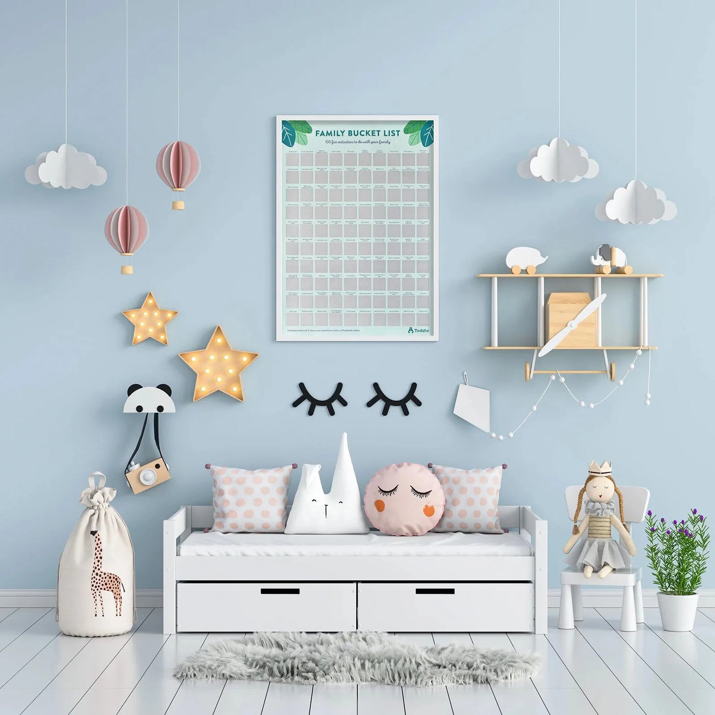 Toddle born Wild A2 100 Activity Bucket List Poster
