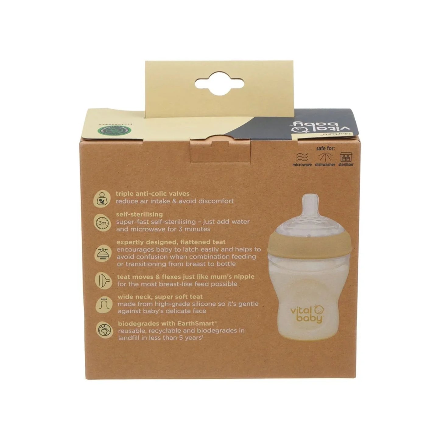 Vital Baby Nurture Breast Like Bottle 240ml Pack of 2