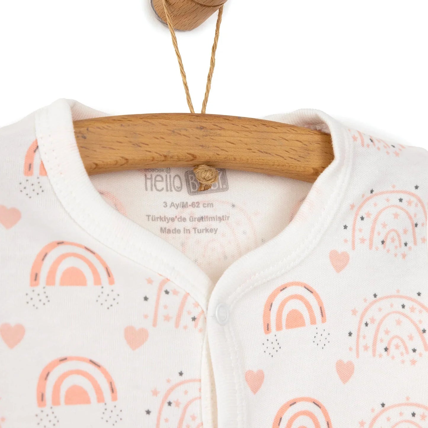 HelloBaby Newborn Baby Girl Rainbow Jumpsuit - Ecru