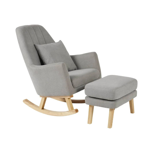 Ickle Bubba Eden Deluxe Nursery Chair & Stool - Pearl Grey