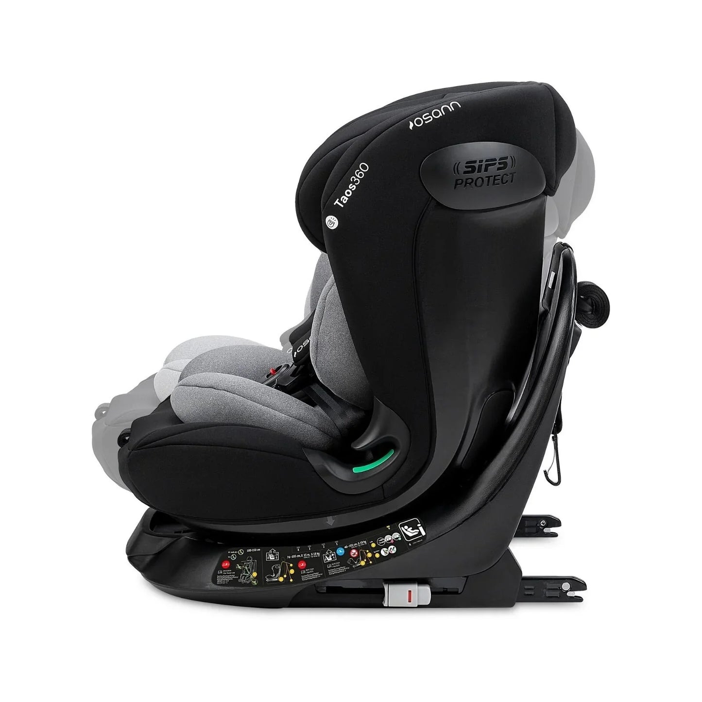 Osann Taos360 ECE R129/04 Car Seat - Black Grey