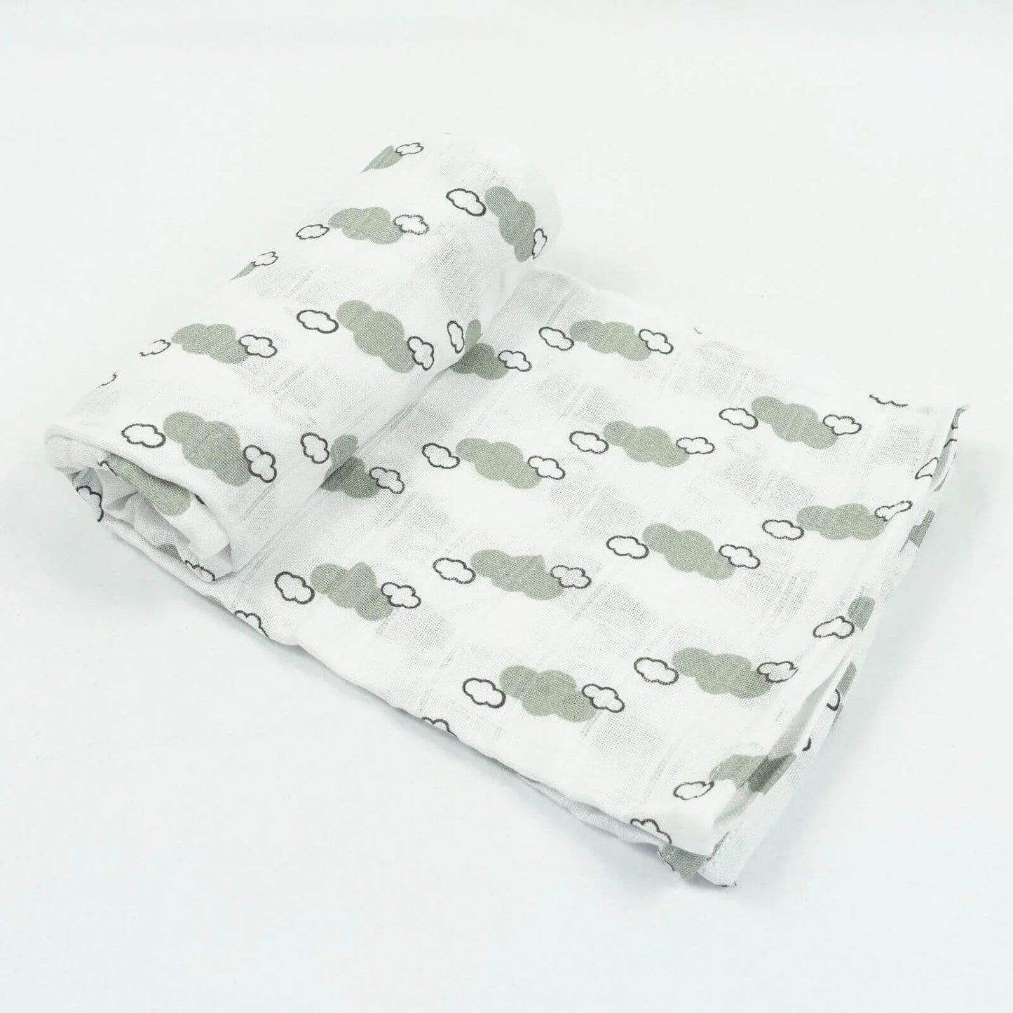 MuslinZ Bamboo/Organic Cotton Muslin Swaddle 120x120cm - Grey Cloud