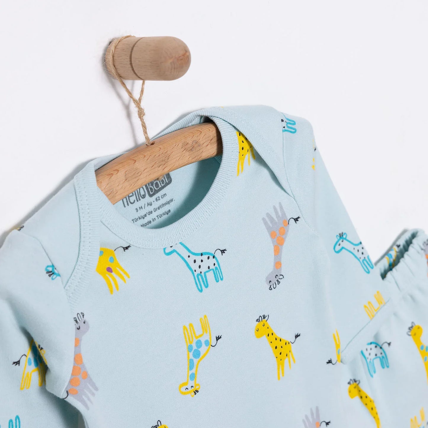 HelloBaby Unisex Body- Footless Bottom - Light Blue