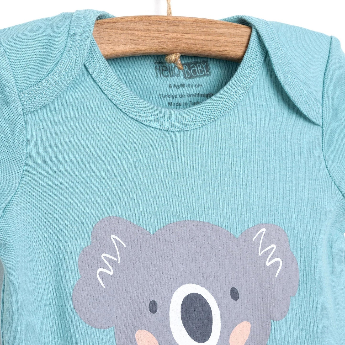 HelloBaby Short Sleeve Bodysuit - Petrol Green