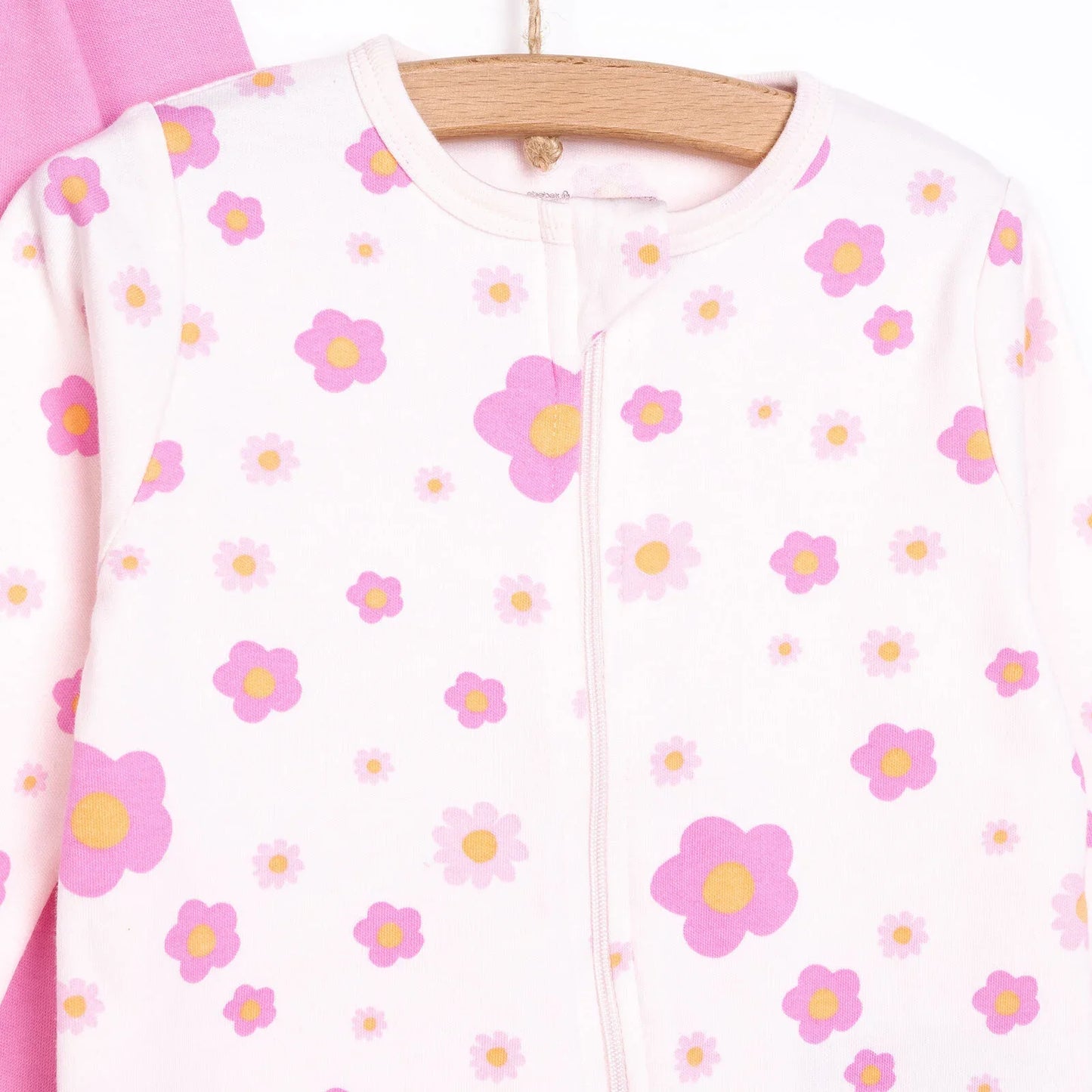 HelloBaby Newborn Girl Footed Jumpsuit - Pink