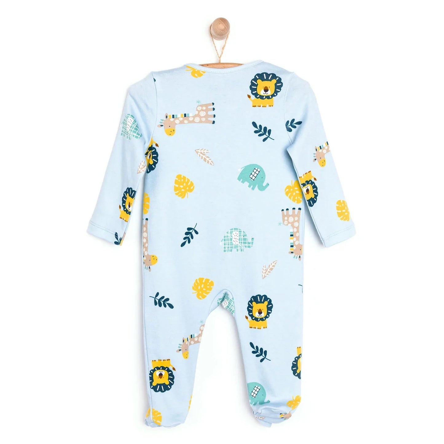 HelloBaby Footed Jumpsuit - Light Blue