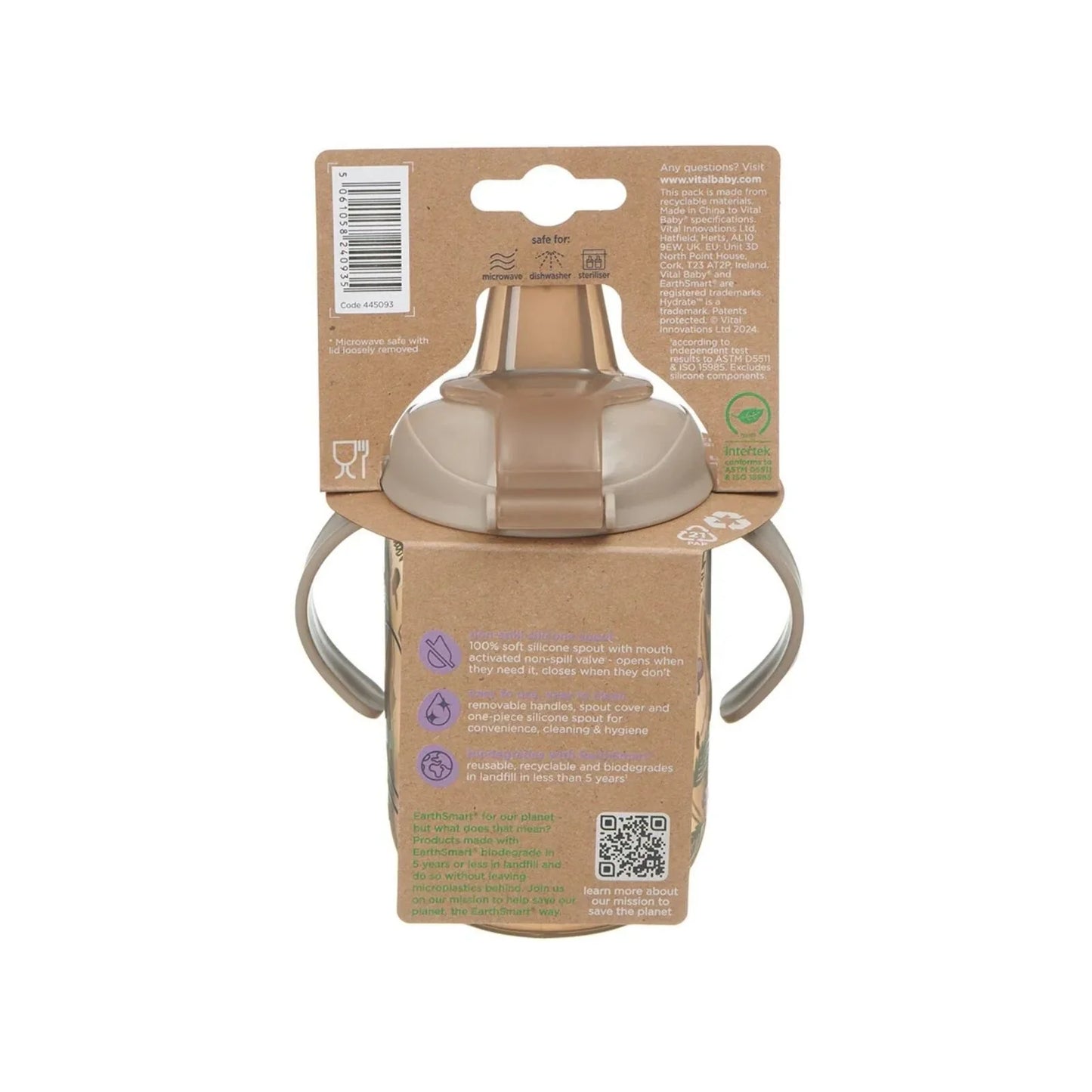 Vital Baby Hydrate Easy Sipper Cup 350ml - Natural Stone
