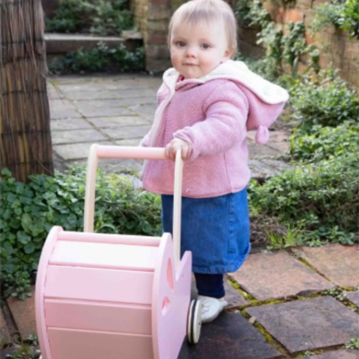 Moover Essential Flat Packed Pram - Pink