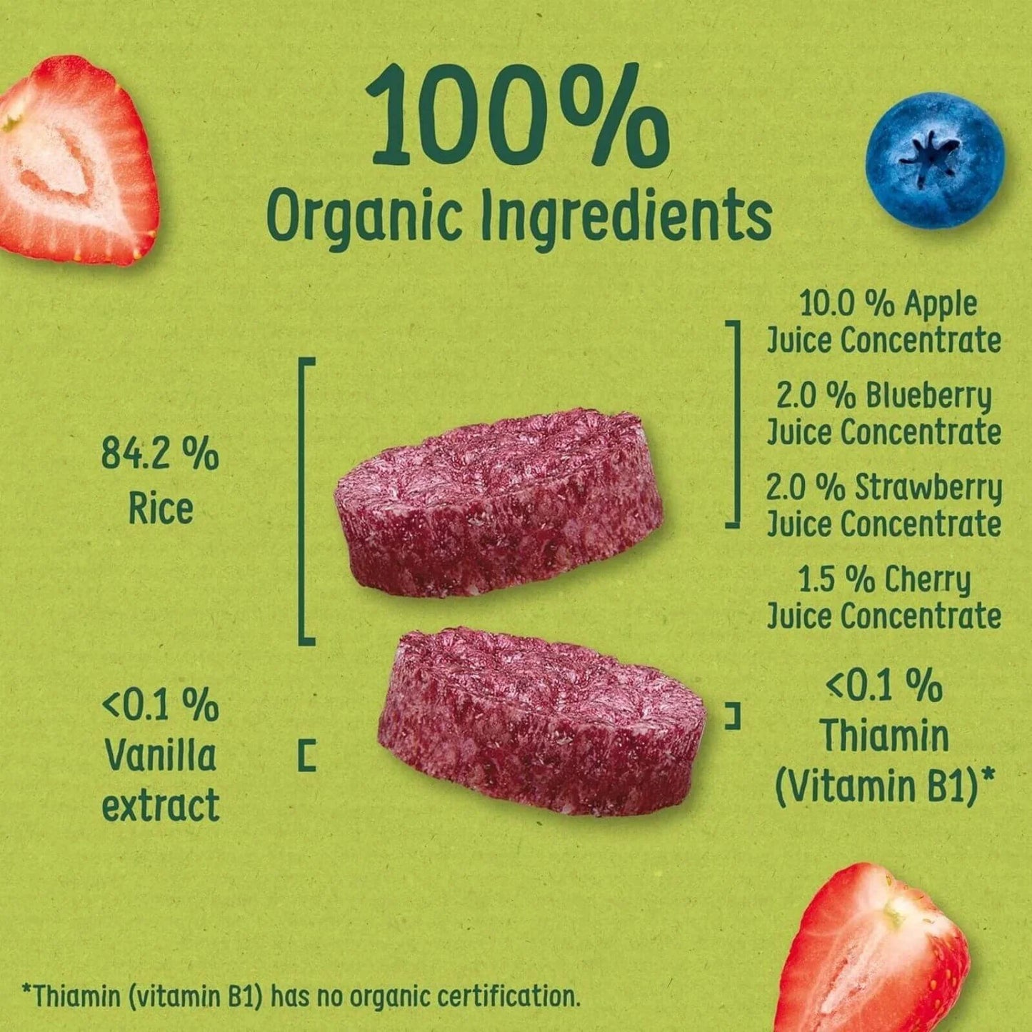 Organix Summer Fruits Rice Cake Clouds 7+ months 40g