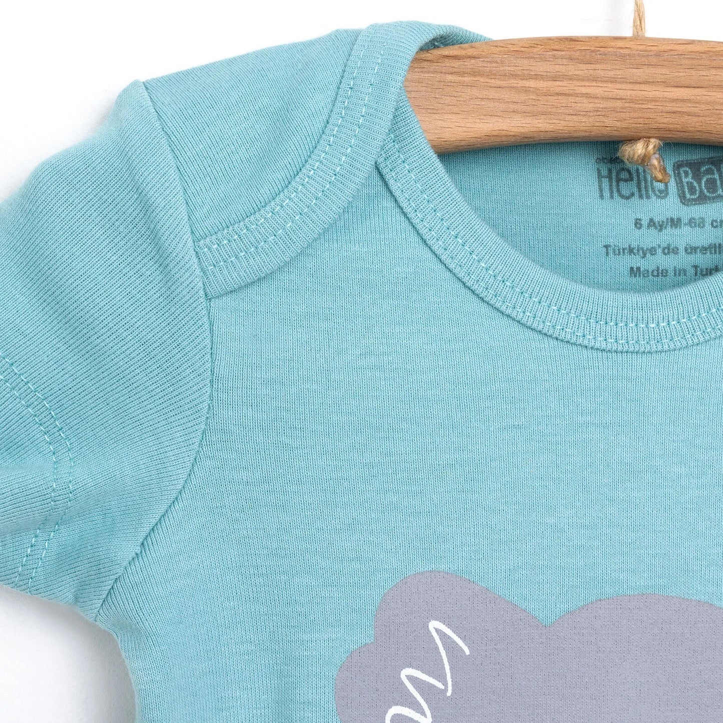 HelloBaby Short Sleeve Bodysuit - Petrol Green