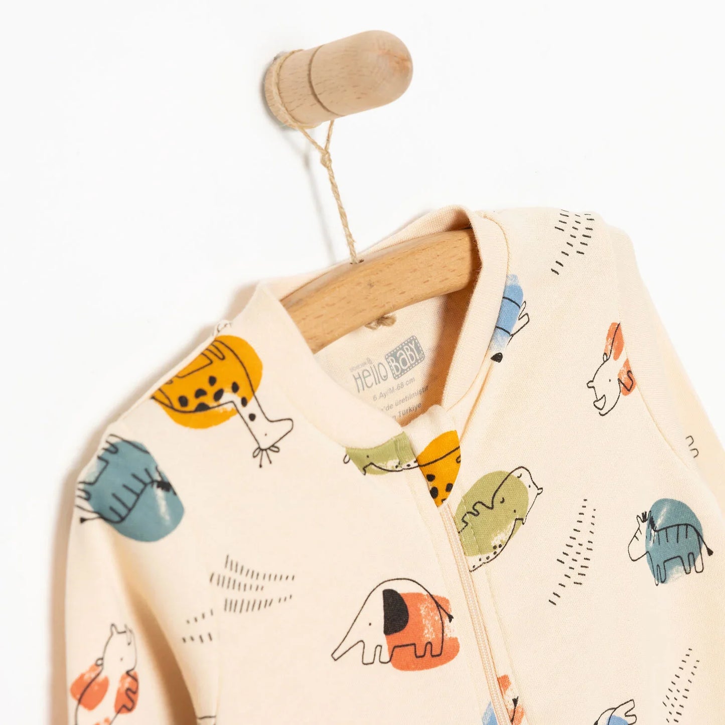 HelloBaby Newborn Boy Jumpsuit - Beige