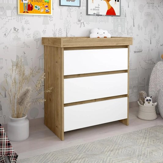 Shefa Kids 880 Baby Changing Unit - Cremona Oak/White