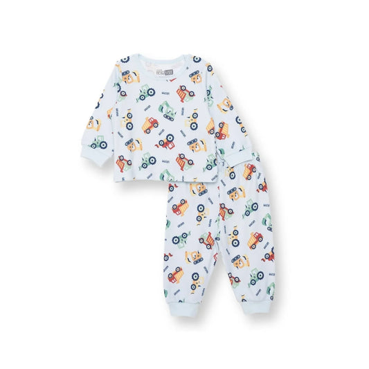 HelloBaby Christmas Baby Boy Long Sleeve Pyjamas Set - Blue